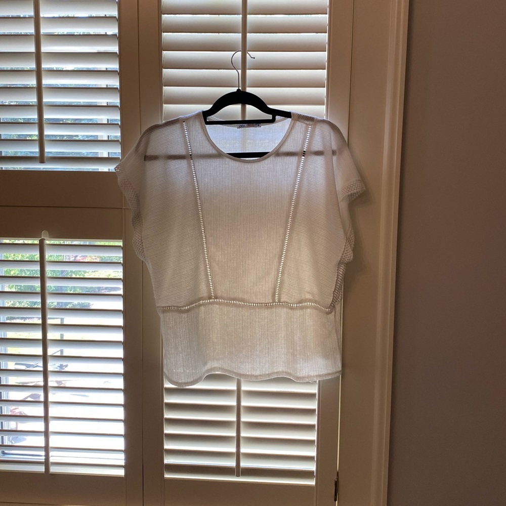 Zara white top